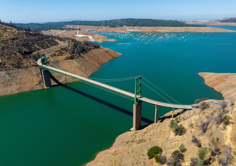 Drone Shot of Lake Orville