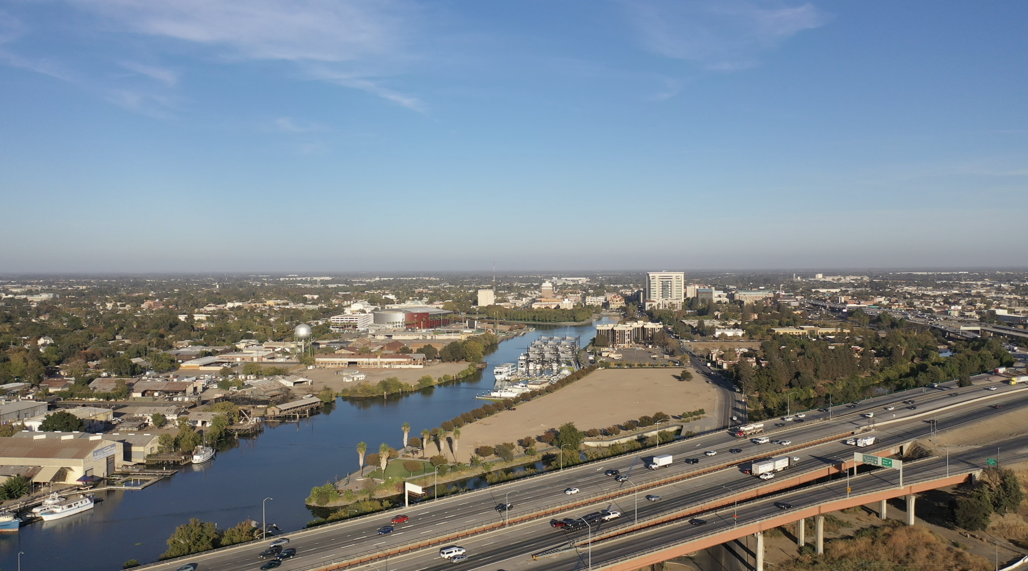 Overlooking city of stockton